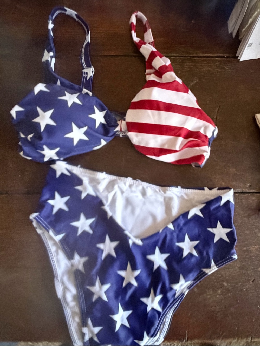 American Flag Star & Stripe Bikini - Red, White & Blue (small)